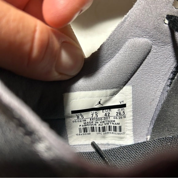 Nike Jordan 88 Racer Varsity Black Gray Maize Mens Run Gym AV1200-007 Size 8.5 - Picture 7 of 9